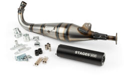 Stage6 StreetRace Peugeot 103 SPX kipufogó fekete hangtompítóval Stage6 Kipufogók és alkatrészeik Kipufogók Robogó kipufogók (tuning)