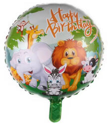 Mezőfi Team Kft Happy Birthday, Safaris, fólia lufi, 45 cm