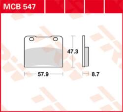 TRW LUCAS fékbetét MCB547 TRW LUCAS Futómű és fék alkatrészek Fékbetétek (tárcsafék)