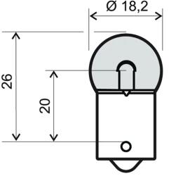 RMS BA15S 12V 10W narancssárga izzó RMS Elektronika Világítások Izzók 12V-os izzók