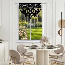  Függöny 130x100 dekor panel fekete áttört filc függöny strasszok 100x130 (czarny 130x100cm)