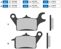 Polini fékbetétek első bal Yamaha Tricity Polini Futómű és fék alkatrészek Fékbetétek (tárcsafék)