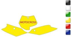 BLACKBIRD Fekete Madár rendszámtábla matricák sárga KTM SX/SXF-hez BLACKBIRD Vázak, idomok, kiegészítők Idomok, burkolat elemek