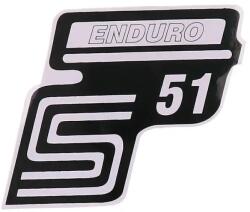 OEM Standard Írás S51 Enduro fólia / matrica fehér Simson S51-hez OEM Standard Vázak, idomok, kiegészítők Idomok, burkolat elemek