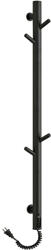 Cerano - Ramus elektromos törölközőszárító, kijelzővel - 160W - matt strukturált fekete - 1400x30 mm (CER-683554)