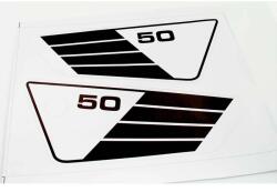  Matrica szett oldaldeknihez 50 fehér fekete Yamaha FS1 3E9, RD 50-hez Diverse / Import Vázak, idomok, kiegészítők Idomok, burkolat elemek