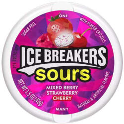  Hersheys Ice Breakers Sugar Free Mixed Berry savanyú bogyós gyümölcs ízű cukorka 42g - vegyesbolt