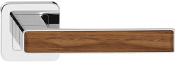 METAL-BUD DECO ajtókilincs kerek rozettás króm + lengyel tölgy (közép greco tölgy) PZ (20-MB-DCPDSG-52)