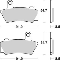 BREMBO 07BB41SP Fémes fékbetét hátsó kerékre BREMBO Futómű és fék alkatrészek Fékbetétek (tárcsafék)