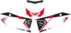 BLACKBIRD Fekete Madár grafikus első rendszámtábla matricák fehér Suzuki RM-Z450-hez BLACKBIRD Vázak, idomok, kiegészítők Idomok, burkolat elemek