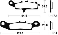 TECNIUM ATV szinterezett fém fékbetétek - 01624798 TECNIUM Futómű és fék alkatrészek Fékbetétek (tárcsafék)
