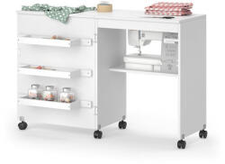 Vicco Carmen varróasztal, 118x80 cm, fehér