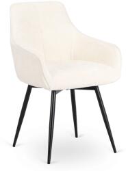 Klubfotel Kárpitozott étkezőszék LARISA, krémszínű