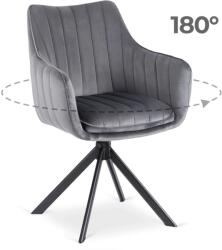 Klubfotel Forgó étkezőszék MUMBAI szürke bársony