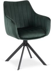 Klubfotel Forgó étkezőszék MUMBAI sötétzöld bársony