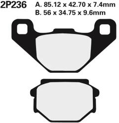 Nissin utcai/terep szinterezett fém fékbetétek - 2P-236ST-MX NISSIN Futómű és fék alkatrészek Fékbetétek (tárcsafék)