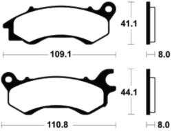 TECNIUM robogó organikus fékbetétek - ME469 TECNIUM Futómű és fék alkatrészek Fékbetétek (tárcsafék)