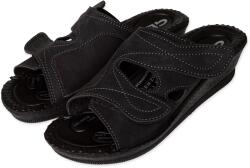 Vlnka Női zselés talpú hallux bőr papucs Milada, fekete felnőtt cipő méret 40