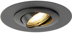 QAZQA Kerek süllyesztett spotlámpa fekete dönthető betétgyűrűvel - Edu (105574)