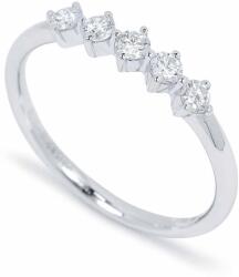 White & Black Gyémánt íves gyűrű fehéraranyból - 0, 31 karát (AU14050)