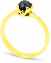 White & Black Fekete gyémánt eljegyzési gyűrű - 0, 75 karát (AU14285)