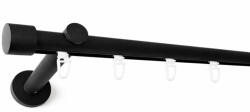  Nantes fekete színű 1 rudas belsősínes fém karnis szett (19 mm) - 240 cm