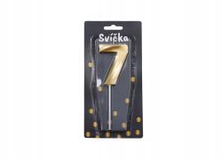  Arany Partigyertya 7-es számmal Elegáns dekoráció bármilyen ünneplésre (W017585)