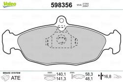 VALEO Fékbetét készlet VALEO 598356 for OPEL, VAUXHALL, DAEWOO, CHEVROLET (598356)