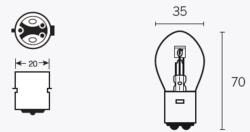 TECNIUM S2 izzók 12V 40/45W - 10 db TECNIUM Elektronika Világítások Izzók 12V-os izzók