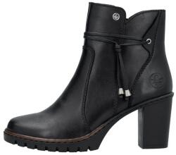 Rieker Botine dama, negru, casual, piele naturala, cu toc, Rieker Y2567-00-Negru (Marime: 40) (Y2567-00-Negru-40)