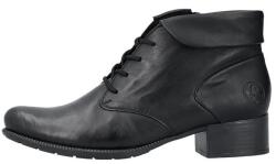 Rieker Botine dama, negru, casual, piele naturala, cu toc, Rieker 78631-00-Negru (Marime: 39) (78631-00-Negru-39)