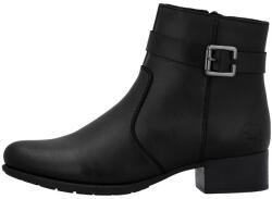 Rieker Botine dama, negru, casual, piele naturala, cu toc, Rieker 78664-00-Negru (Marime: 37) (78664-00-Negru-37)