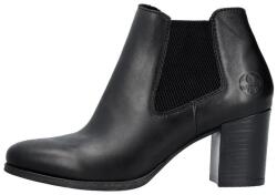 Rieker Botine dama, negru, casual, piele naturala, cu toc, Rieker 50194-00-Negru (Marime: 40) (50194-00-Negru-40)