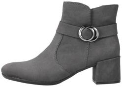 Rieker Botine dama, gri, casual, piele ecologica, cu toc, Rieker 70289-45-Gri (Marime: 36) (70289-45-Gri-36)