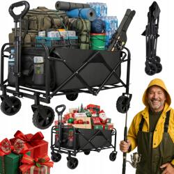  Kocsi Horgász Szállító Strand Kerti Kerekes Bevásárlás Halak 100L (Wózek Wędkarski Transportowy Plażowy Ogrodowy)