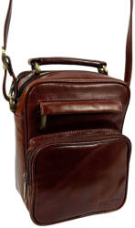  Rialto barna férfi bőr oldaltáska, válltáska 16 × 23 cm (R-TARI122828-D-02)