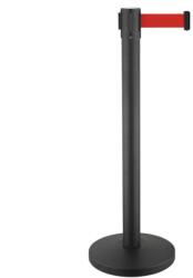 Shop Events Stalp Delimitare Negru cu Banda Retractabila Rosie (STALPNEGRU01)
