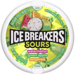  Hersheys Ice Breakers Sugar Free Sours Mints savanyú mentolos cukorka 42g - delfinbuvar