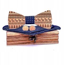  Mahoosive fa csokornyakkendő zsebkendővel és mandzsettagombokkal T230 (T230)