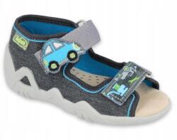 Befado szürke textil gyermekszandál 350P012, 18-as méret (350P012)