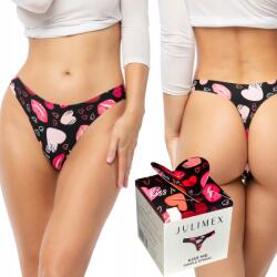 Julimex aranyos bugyi női bugyi Kiss Me Tanga Valentin nap M-es méret