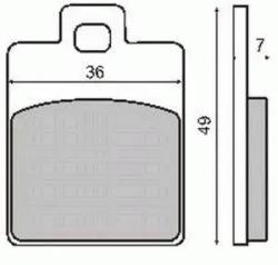 RMS Organikus első fékbetét Piaggio Liberty-Zip RST 50cc RMS Futómű és fék alkatrészek Fékbetétek (tárcsafék)