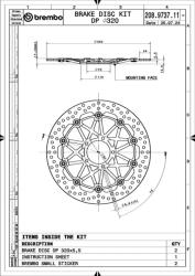 Brembo Racing BREMBO UPGRADE Supersport úszó féktárcsa pár - 208973711 BREMBO RACING Futómű és fék alkatrészek Féktárcsák