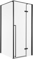 Kerra Long 90x90 fekete szögletes zuhanykabin tálca nélkül (LONG-90x90-BL) - kerra