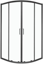 Kerra Aruba 90 GL fekete íves zuhanykabin tálca nélkül (ARUBA-90-GL-BL-SOLO) - kerra
