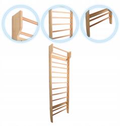 Xtrexo gimnasztikai létra fából, Falra Szerelhető Edzéshez (XTO-B5J016-BN)