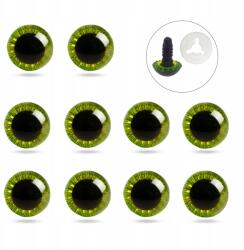 MIXFORM Játékszem stifttel, műanyag, sárga-zöld, 19.5mm, 10db (13WB31934)