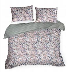 Eurofirany Esprit szatén ágyneműhuzat garnitúra 160x200 cm-es méretben, mentazöld virágmintával (5903571438904)