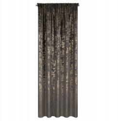 Eurofirany Függöny 140x270 Felis grafit pezsgőszínű, levélmintás, szalagos (463626)