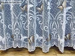 fuggonyoutlet Pillangó, fehér alapon barna, 400x155 cm